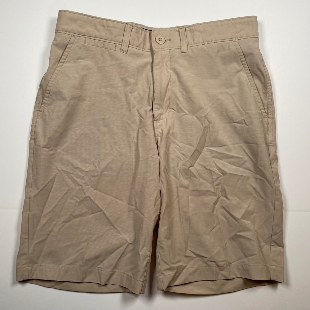 Johnnie-O Prep-Formance Shorts Size 30 Beige Flat Front‎ Golf Casual Surfer